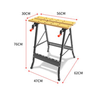 Multi-Functional Foldable Workbench Easy Setup Folding Work Table Heavy Duty Portable Work Table Lightweight for Woodworkers, DIY Enthusiasts, Hobbyists, Job Site, Garage