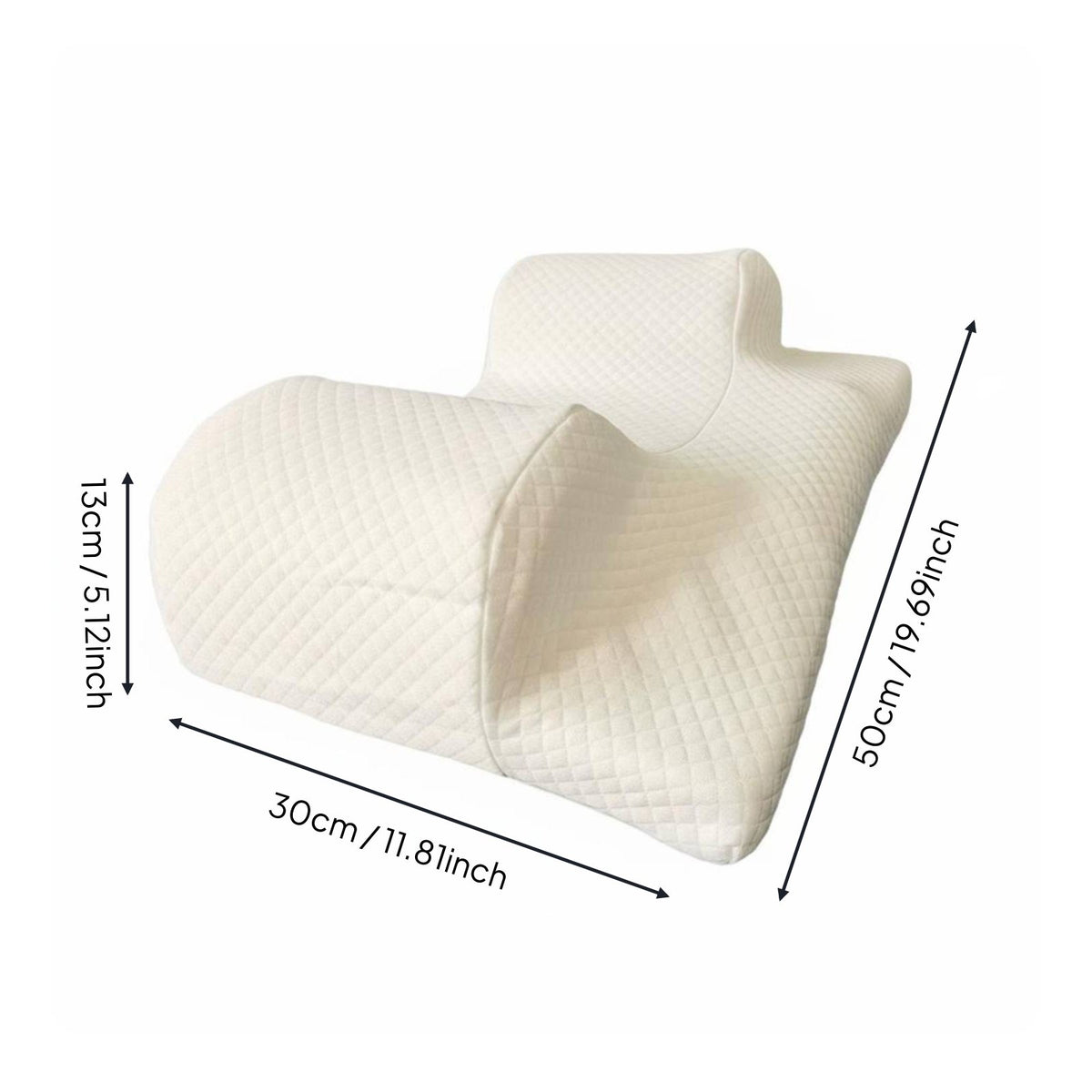Back Sleeping Pillow Posture Correcting Anti Wrinkle Pillow Hidden Zipper