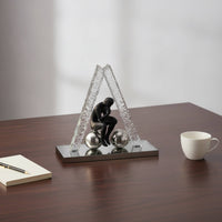 Crystal Figurine Modern Tabletop Ornament Geometric for Bookshelf