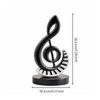 Resin Music Symbol Decor Modern Design Treble Clef Figurine for Living Room