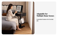 Wheeled fold-up Makeup Chest Movable with casters Vanity Table Vintage design versatileUse for Women, Students