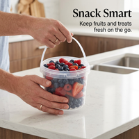Heavy Duty Food Grade PP Bucket Pail Handle Lid, Customizable Food Grade Container, Airtight Seal St - Image 9