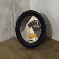 Cartoon Ghost Wooden Picture Frame for Desk, Living Room, Dining Room, Entryway
