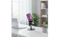 Microphone with Stand Crisp USB Condenser Audio Input Device for Podcasters