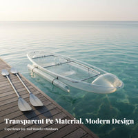 Transparent Kayak Photo-Friendly 2 Person Transparent Boat Full Set Included 2 Person Transparent Canoe for Outdoor Enthusiasts, Photographers
