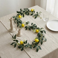 Artificial Lemon Vine Garland Easy to Shape Lemon Foliage Garland Reusable