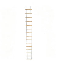 Natural Wooden Rope Ladder Easy Setup Hanging Rope Ladder Splintersplinterless Lightweight for Balcony
