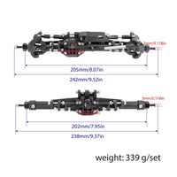 1/10 Scale Crawler Axle Set Front and Rear Straight Axles