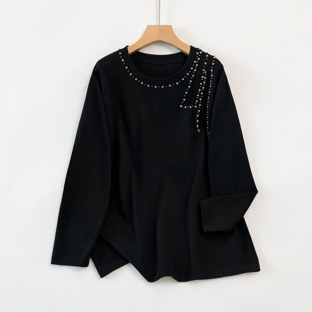 Long Sleeve Tops Women Oversized Pullover Sweatshirt for Loungewear, Plus Size Ladies Jumpers up to 7XL and 150kg, Casual Wear
