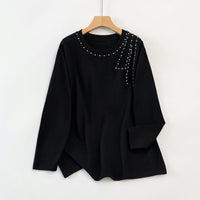 Long Sleeve Tops Women Oversized Pullover Sweatshirt for Loungewear, Plus Size Ladies Jumpers up to 7XL and 150kg, Casual Wear