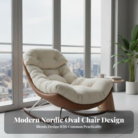 Tufted Rotate Lounger Modern Design Accent Chair Deep Padding Ing Wide Seat for Parents, Office Workers, Living Room, Nursery
