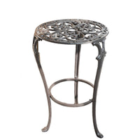 Cast Iron Plant Stand Ornate Plant Stand with Scrollwork Space-Saving for Garden