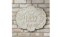 Metal Plaque with Frame Vintage Patio Sign Rustic Decorative Wall Plaque for Patio