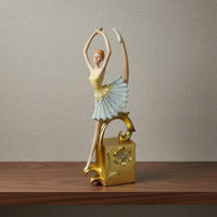 Seated Ballerina Sculpture Elegant Ballerina Figurine Resin for Living Room