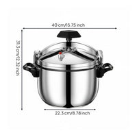 Burst-Resistant-Proof Pressure Cooker Multi-Cooktop Compatible Commercial Pressure Cooker Multiple Safety Protection Large Capacity Stockpot Even Heat Distribution for Chefs, Cafeteria, Restaurant