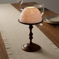 Wooden Candle Stand Handmade Vintage Candle Stand Sturdy for Living Room