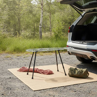 Transparent Acrylic Table with Metal Legs Easy to Store Marine Creature Shaped Table Lightweight Stable for Travelers