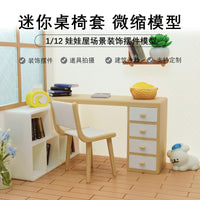 Dollhouse Miniature Furniture Table and Chair Set