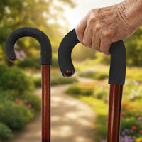 Non-Slip Cane Handle Cover Cushioned Walking Stick Grip Shock-Absorbing Cane Cover with NBR Foam Ergonomic for Elderly