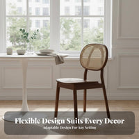 Cane Spine Chair Nordic Theme Household Furniture Woven Spinerest Minimalist Design for Hosts, Adults, Dining Room, Hotel, Cafe