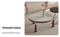 2 Pieces Nesting Circular Tables Minimalist Design Round Nesting Table Set Designer Look Child-Safe Rounded Edges