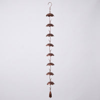 Rain Chain with Umbrellas Hanging Umbrella Rain Chain Weather-Resistant for Yard