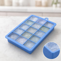 Large Capacity Ice Cube Tray with Lid, Food-Grade Silicone/PP Ice Mold for Home and Commercial Use, Freezer Safe