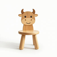 Sturdy Stool with Backrest Low-Height Kids Stool Child-Friendly Furniture Wooden for Playroom