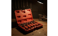 6 Pieces Crowfoot opening End Wrench Set Storage Case Petrol Line Wrench Set Mirror Polished Hand Tool for Garage