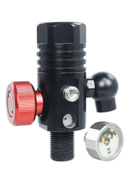 Aluminum Diving First Stage Regulator with Aluminum Alloy Breathing Valve, with M10 Pressure Gauge / Extended Pressure Gauge