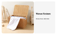 Imitation Rattan container with Handles multi-use for Bathroom, Parents