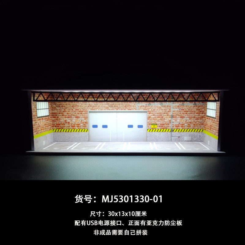 1/64车模收纳盒 小比例场景停车场模型 合金车模收纳盒子