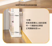 门后超薄置物架家用靠墙夹缝落地架多层免打孔收纳架薄柜缝隙窄柜 窄层架4012-5层[90立柱*2]+螺丝*20