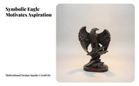 Flying Eagle Sculpture Easy to Clean Bronze Eagle Statue Long-Lasting for Office