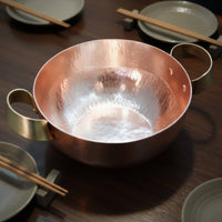Hammered Copper Pot Wide Wide-Mouthed Top Kitchenware Heat Retention