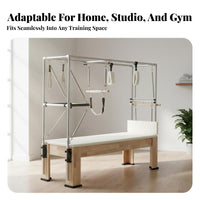 5 Piece Set Wooden Pilates Core Training Bed Commercial Grade Pilates Reformer with Structure Multi-Functional Luxury Hanging Structure Table