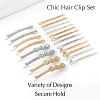 Simple Hair Pins for Women, Electroplated Design, for Bridal Hairstyle and Side Bangs