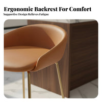 Upholstered High Stool Minimalist Design Bar Chair With Backrest for Dining Room