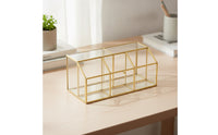 Storage Box with Compartments Open-Top Makeup Organizer with Compartments Small