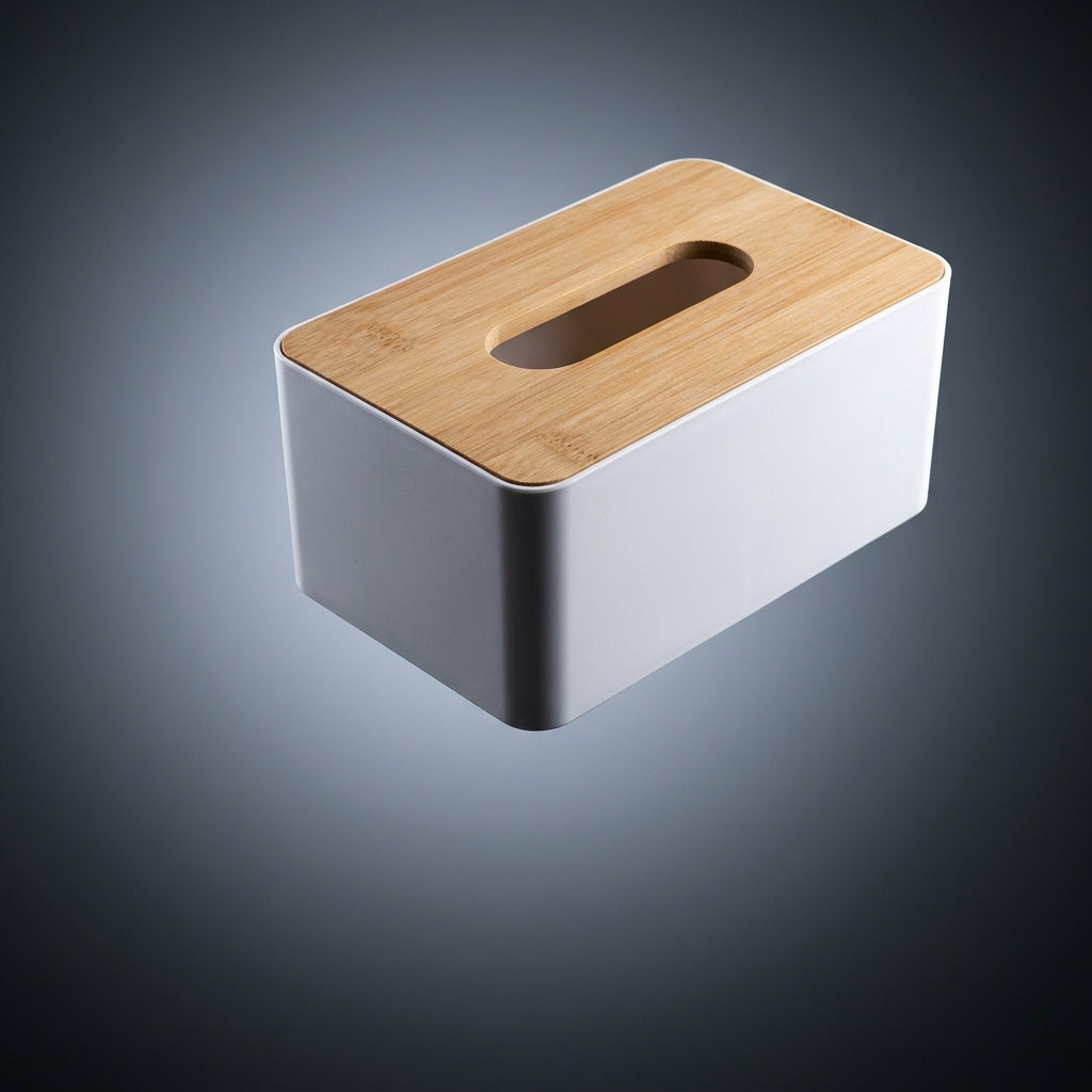 Tissue Box Holder for Home Office and Car, Multi-purpose Tissue Box Cover and Desk Organizer, Durable Square Tissue Boxes, Economy Plastic Base