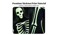 Hooded Skeleton Suit Black and White Apparel for Performance Wear