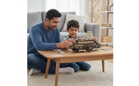 Steampunk Ship Puzzle Hands-on Paddlewheel Ship Model Decorative Wooden 3D Puzzle for Hobbyists
