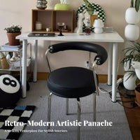 cylindrical Frame rotating Armchair Modernist Inspired Design Indoor Furniture for Study
