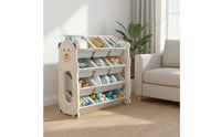 Toy Sorting Bin Shelf Easy to Organize Toy Storage Rack Child-Friendly Height Kids Storage Shelf for Young Children, Kindergarten, Playroom, Nursery