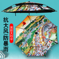 天诚万向折叠钓鱼伞户外防雨双层垂钓伞户外2.4米2.2米大钓伞