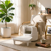 Smart Litter Box Anti-Splash Self-Cleaning Litter Box Pet Supply Enclosed Large Capacity for Cats, Indoor
