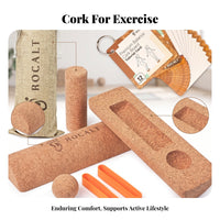Cork Stretching Exercise Column Solid Cork Massage Column Cylindrical Stretching Exercise Roller