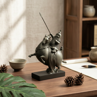 Terracotta Warrior Figurines with Horse Historical Tabletop Ornament Collectible