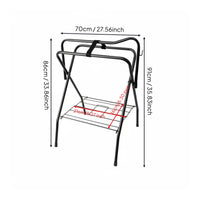 Folding Saddle Rack Easy to Keep Portable Tack Rack Sturdy for Equestrians
