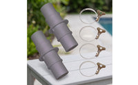 2 Pieces Universal Pool Vacuum Hose Adapter Compatible Hose Adapter with Clamps Easy Connection Sturdy